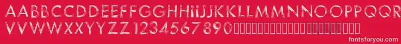 123sketch Font – Pink Fonts on Red Background