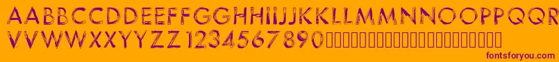 123sketch Font – Purple Fonts on Orange Background