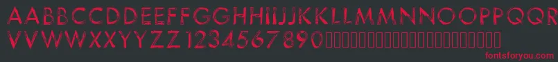 123sketch Font – Red Fonts on Black Background