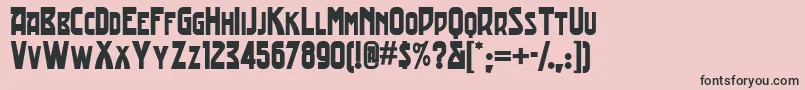 Trading Font – Black Fonts on Pink Background