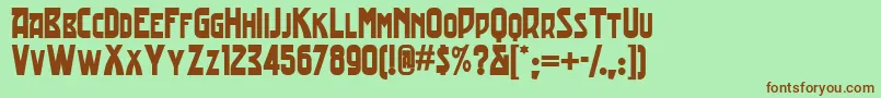 Trading Font – Brown Fonts on Green Background