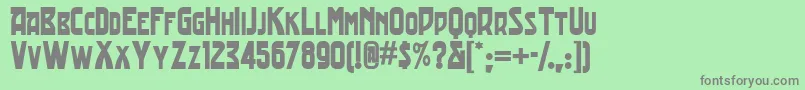 Trading Font – Gray Fonts on Green Background