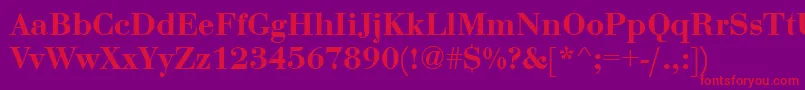 BodoniBold Font – Red Fonts on Purple Background