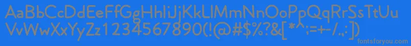 Lockwoodfree-Schriftart – Graue Schriften auf blauem Hintergrund
