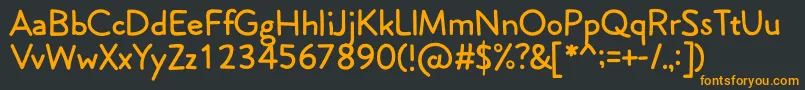 Шрифт Lockwoodfree – оранжевые шрифты на чёрном фоне
