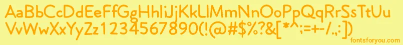 Lockwoodfree Font – Orange Fonts on Yellow Background