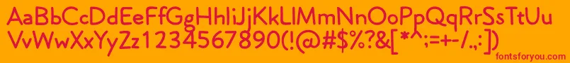 Lockwoodfree Font – Red Fonts on Orange Background