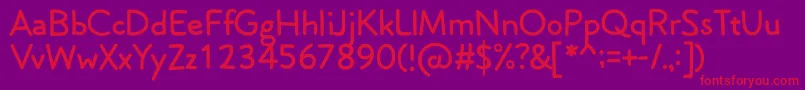 Police Lockwoodfree – polices rouges sur fond violet