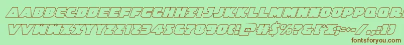 Jedisfoutital Font – Brown Fonts on Green Background