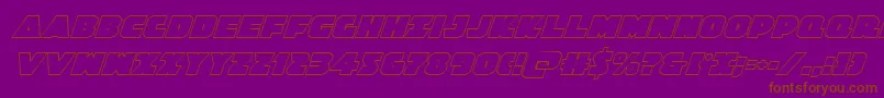 Jedisfoutital Font – Brown Fonts on Purple Background