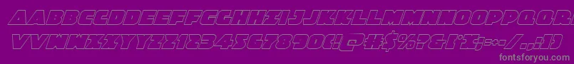 Jedisfoutital Font – Gray Fonts on Purple Background