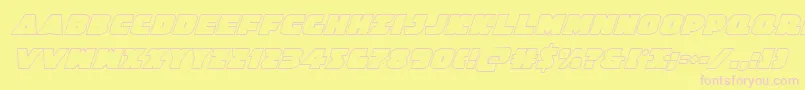 Jedisfoutital Font – Pink Fonts on Yellow Background