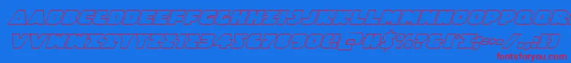 Jedisfoutital Font – Red Fonts on Blue Background
