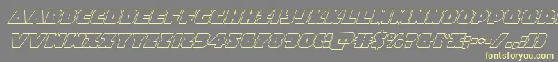 Jedisfoutital Font – Yellow Fonts on Gray Background