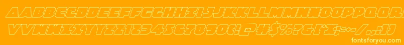 Jedisfoutital Font – Yellow Fonts on Orange Background