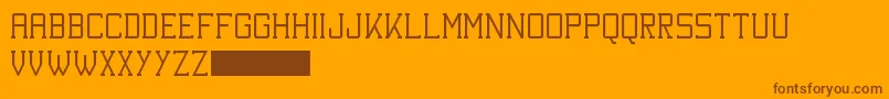 KineticExtremeSolid Font – Brown Fonts on Orange Background
