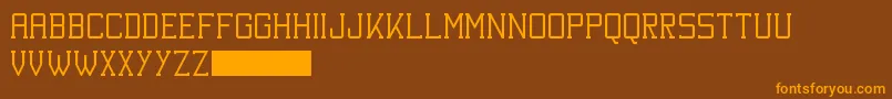 KineticExtremeSolid Font – Orange Fonts on Brown Background