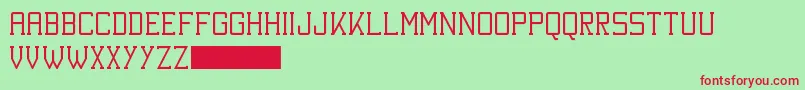 KineticExtremeSolid Font – Red Fonts on Green Background