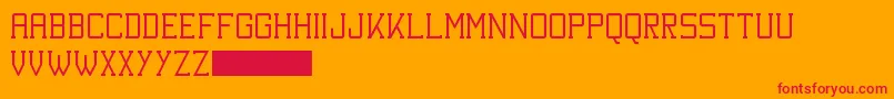 フォントKineticExtremeSolid – オレンジの背景に赤い文字