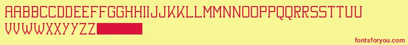 KineticExtremeSolid Font – Red Fonts on Yellow Background