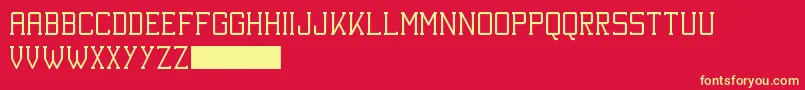 KineticExtremeSolid Font – Yellow Fonts on Red Background