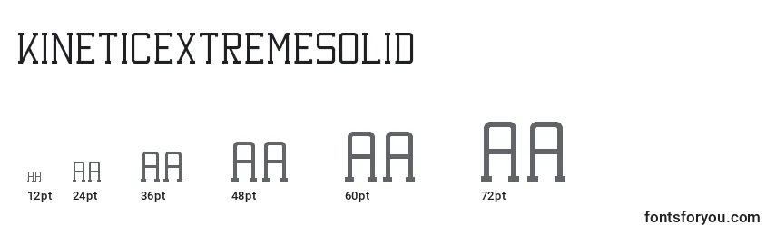 KineticExtremeSolid Font Sizes