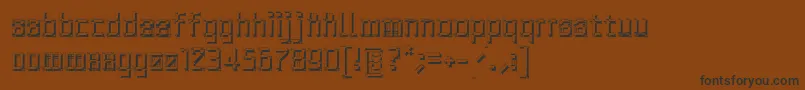 フォントArchityposhadow – 黒い文字が茶色の背景にあります