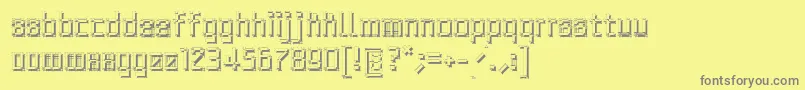 Archityposhadow Font – Gray Fonts on Yellow Background