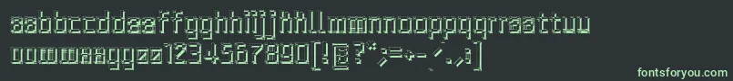 Archityposhadow Font – Green Fonts on Black Background