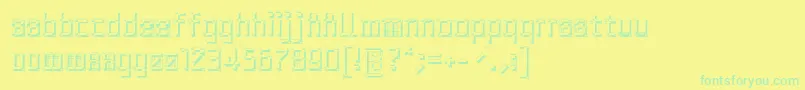 フォントArchityposhadow – 黄色い背景に緑の文字