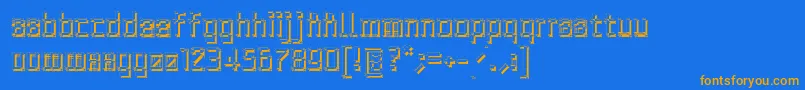 Archityposhadow Font – Orange Fonts on Blue Background