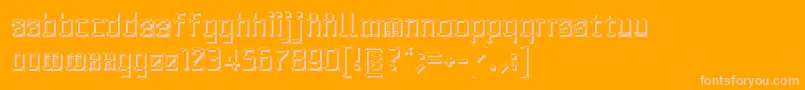 Archityposhadow-Schriftart – Rosa Schriften auf orangefarbenem Hintergrund