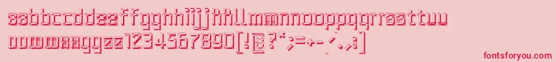 フォントArchityposhadow – ピンクの背景に赤い文字