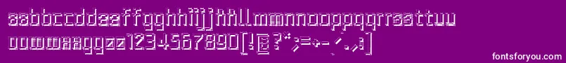 Archityposhadow-Schriftart – Weiße Schriften auf violettem Hintergrund