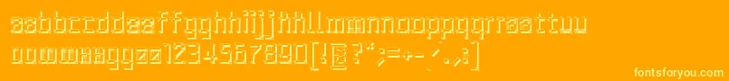 Archityposhadow-Schriftart – Gelbe Schriften auf orangefarbenem Hintergrund