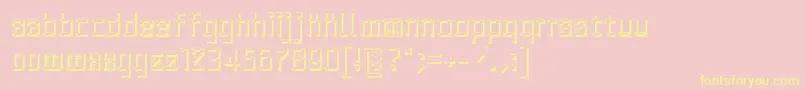 Archityposhadow Font – Yellow Fonts on Pink Background