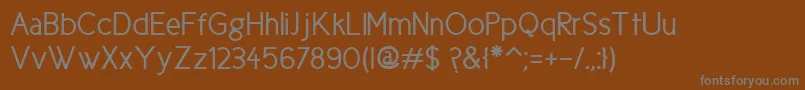 フォントCicle Gordita – 茶色の背景に灰色の文字