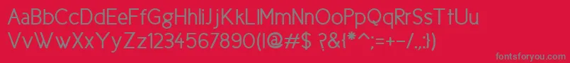 Cicle Gordita Font – Gray Fonts on Red Background