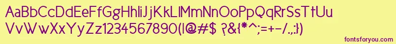 Cicle Gordita Font – Purple Fonts on Yellow Background