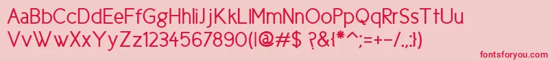 Cicle Gordita Font – Red Fonts on Pink Background