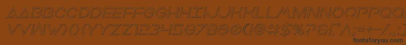 Шрифт Earthorbiteroutital – чёрные шрифты на коричневом фоне