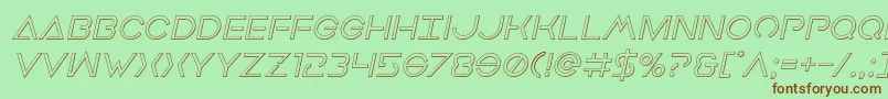 Earthorbiteroutital Font – Brown Fonts on Green Background