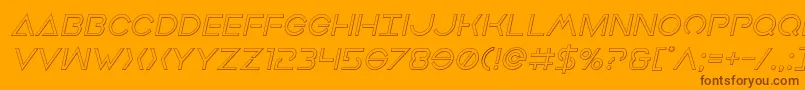 Earthorbiteroutital-fontti – ruskeat fontit oranssilla taustalla