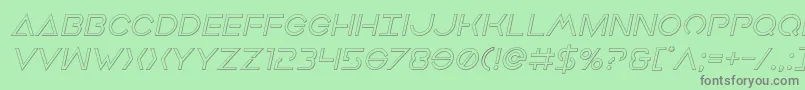 Earthorbiteroutital Font – Gray Fonts on Green Background