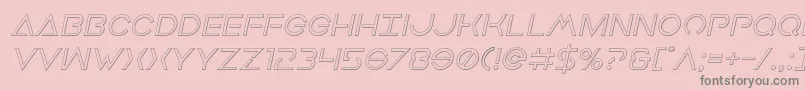 Earthorbiteroutital-Schriftart – Graue Schriften auf rosa Hintergrund