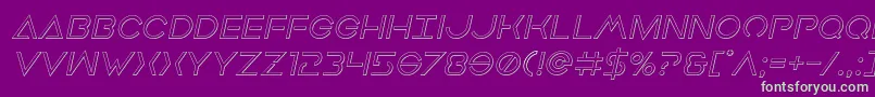 Earthorbiteroutital Font – Green Fonts on Purple Background