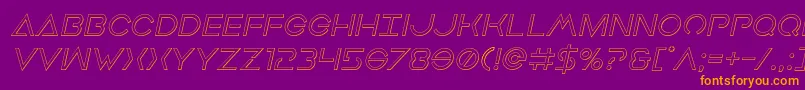 Earthorbiteroutital Font – Orange Fonts on Purple Background