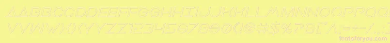 Earthorbiteroutital Font – Pink Fonts on Yellow Background