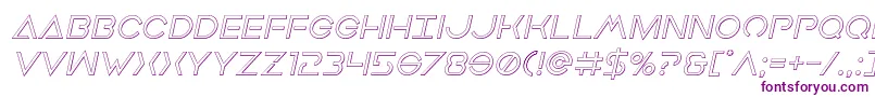 Earthorbiteroutital Font – Purple Fonts on White Background