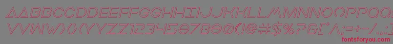 Earthorbiteroutital Font – Red Fonts on Gray Background